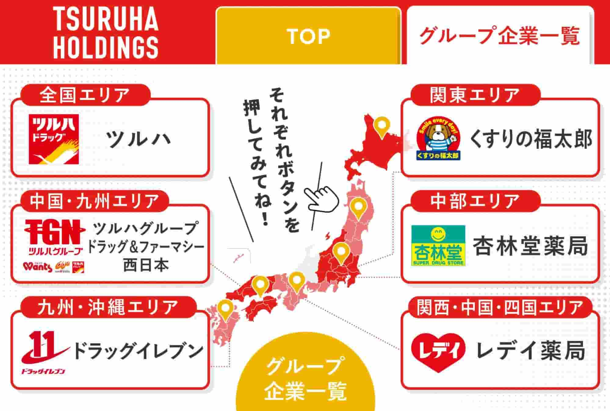 グループ企業一覧リッチメニュー画面