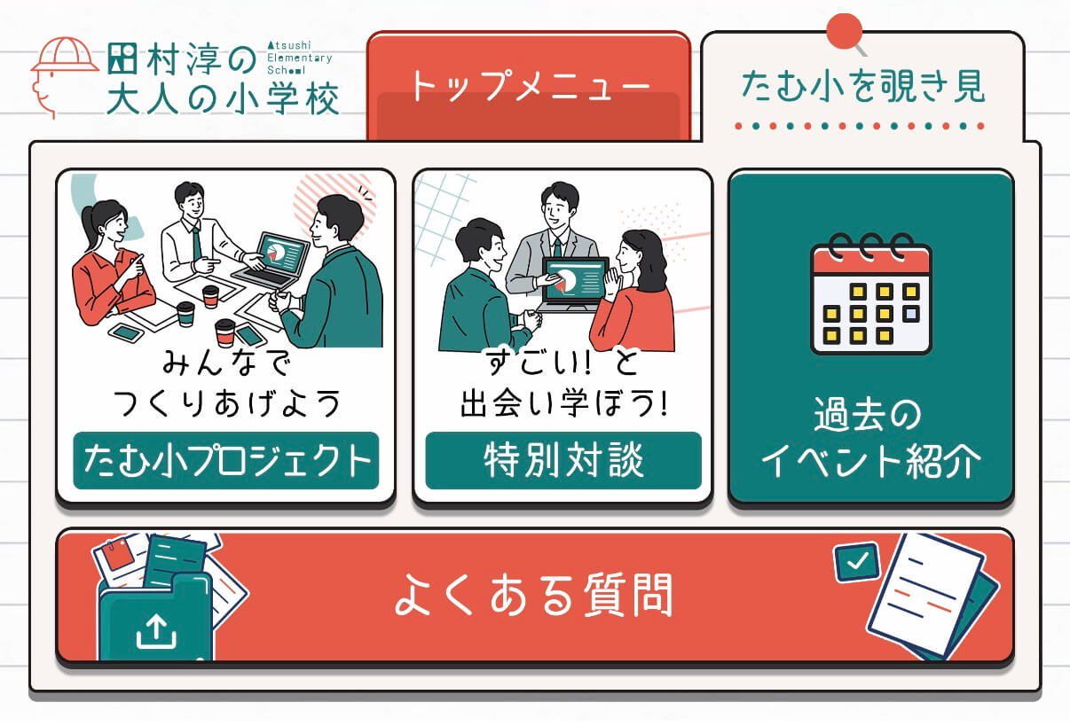 イベント紹介・よくある質問画面