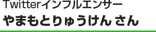 Twitterインフルエンサー やまもとりゅうけん さん