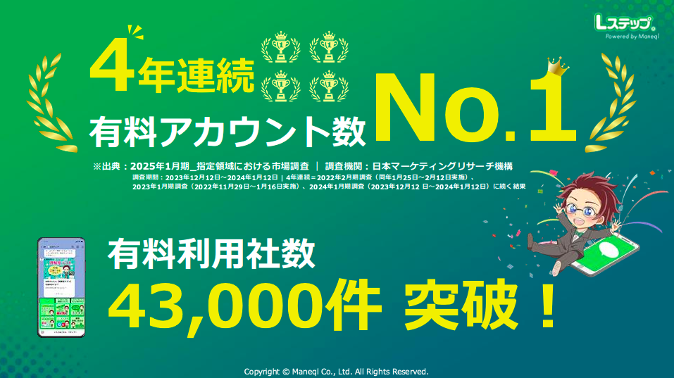 4年連続有料アカウント数No.1<チョコプラ