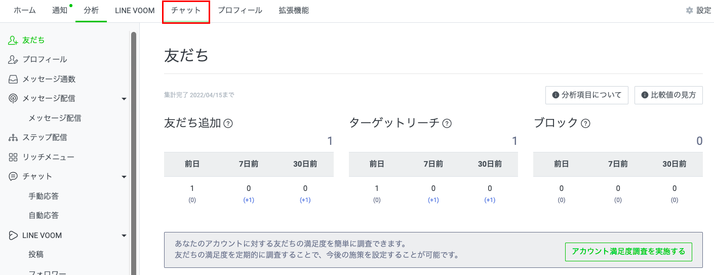 友だち情報の確認画面