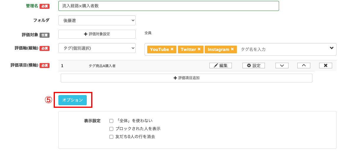 クロス分析機能