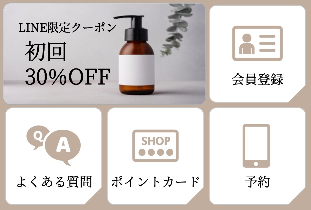 テンプレートで作成したリッチメニュー