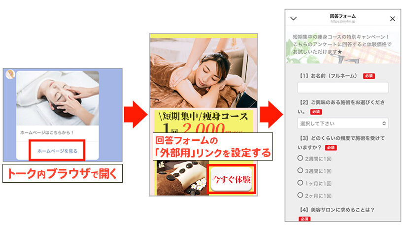 Lステップのアンケート