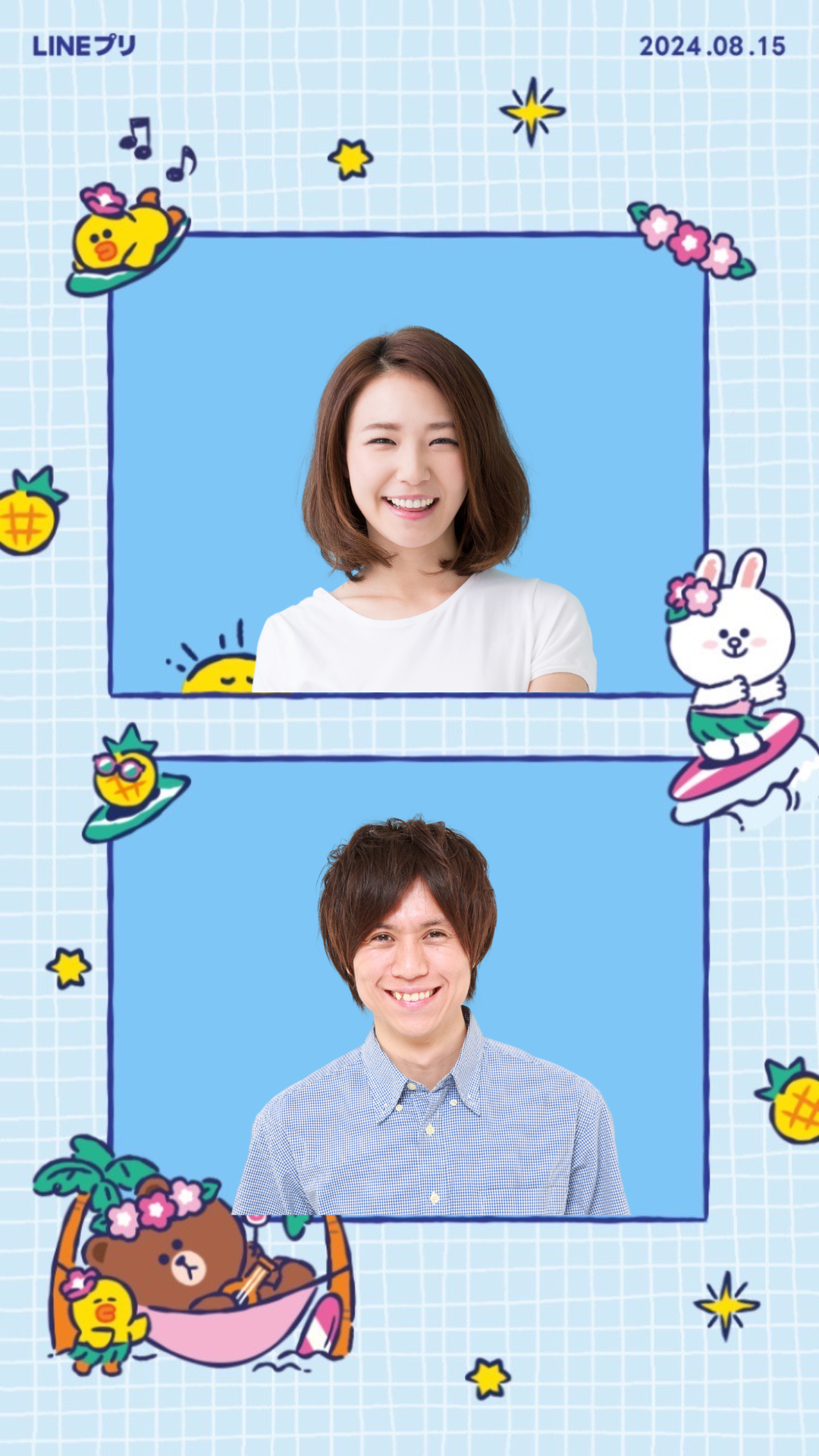 参加をタップして撮影画面LINEプリ