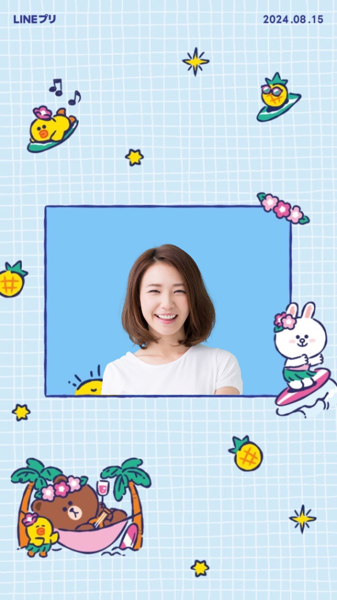 LINEプリ　写真一人