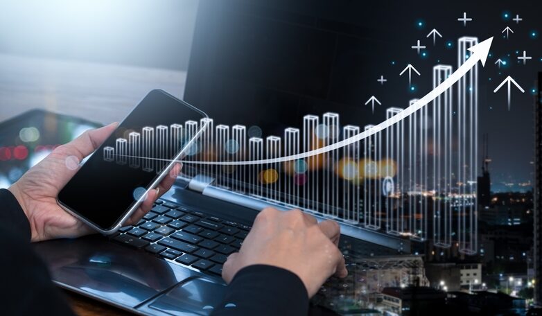 グラフが大きくなっている様子