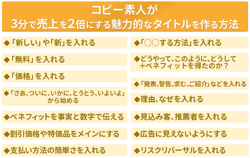 魅力的なタイトル