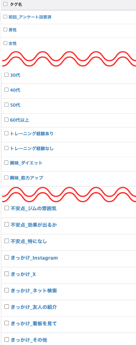 パーソナルジムタグ