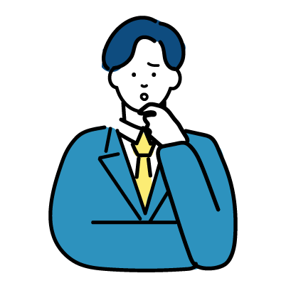 ビックリマークがついた人のイラスト