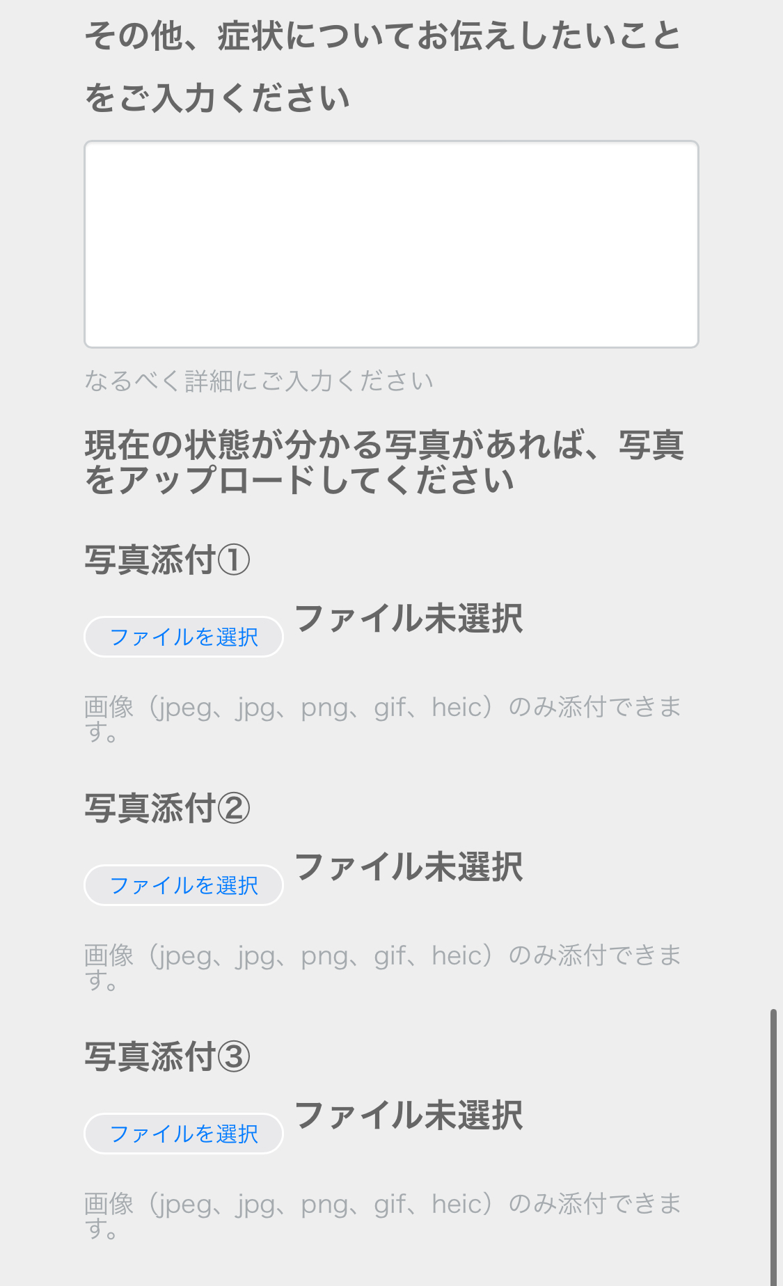 写真添付も可能
