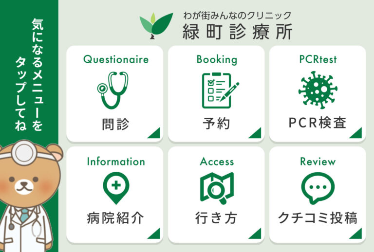 リッチメニューにアクセスや病院紹介