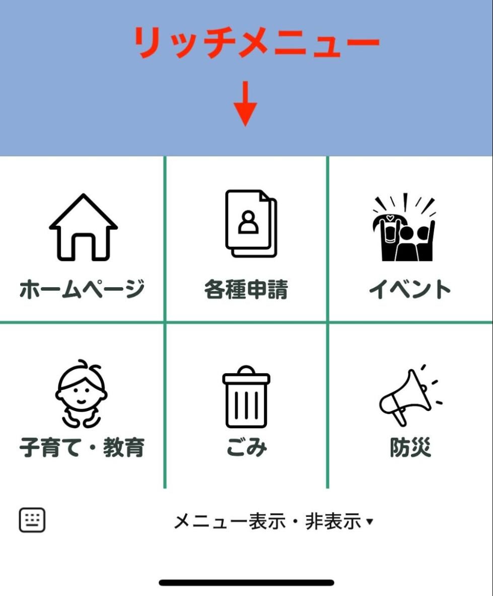 リッチメニューの一例