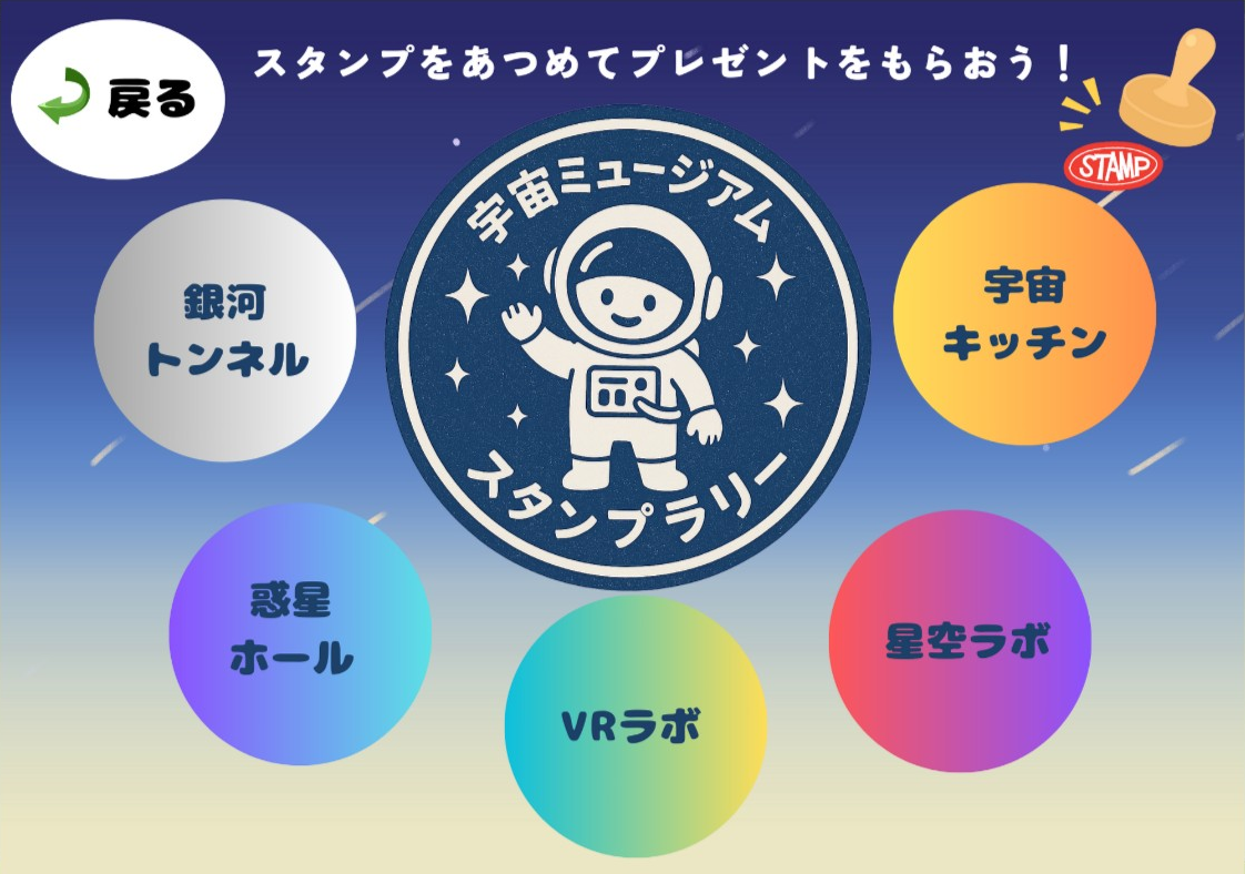 来園者限定のスタンプラリーを自動で表示