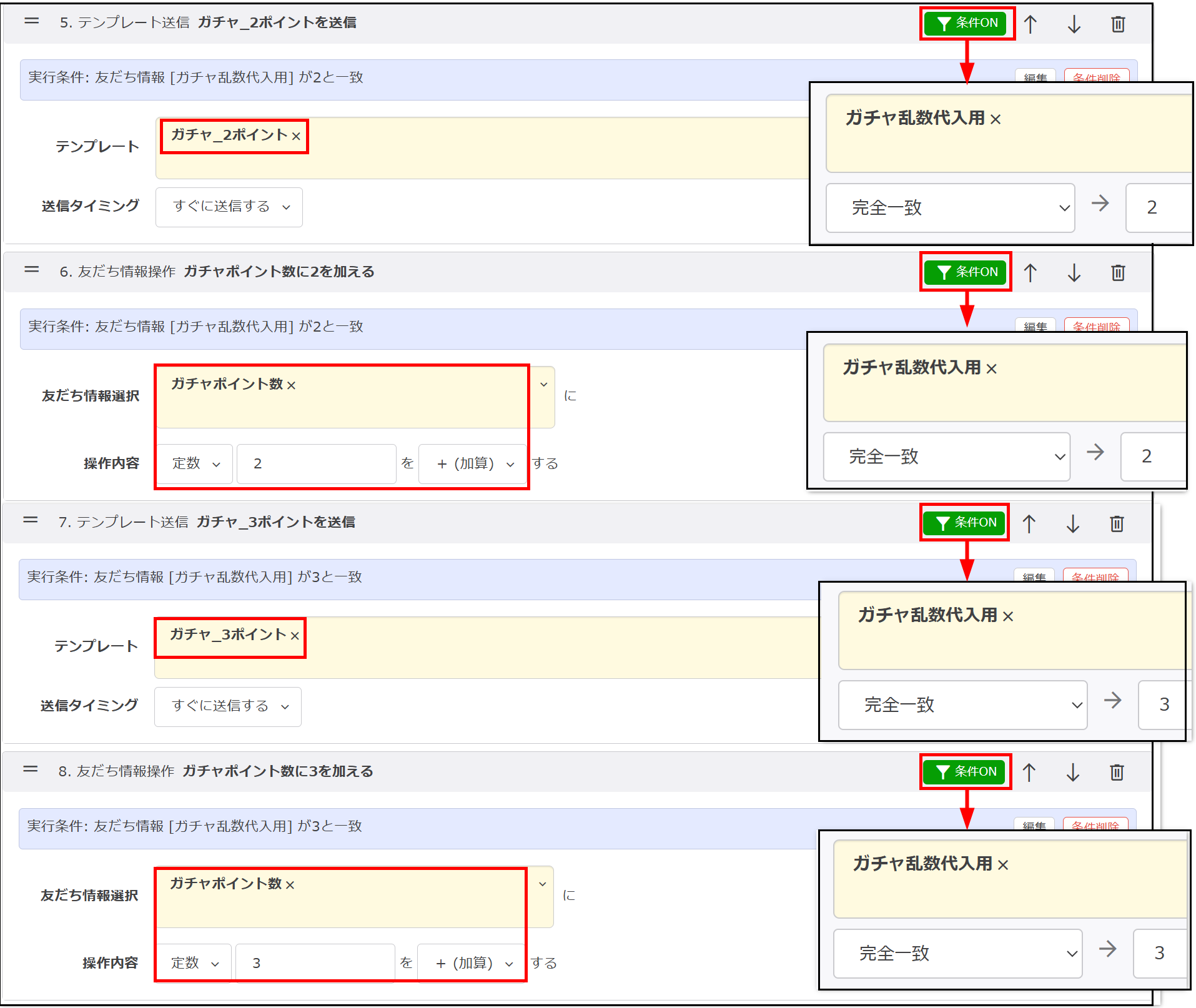誰が特典を保有しているかをタグで識別したりするための設定