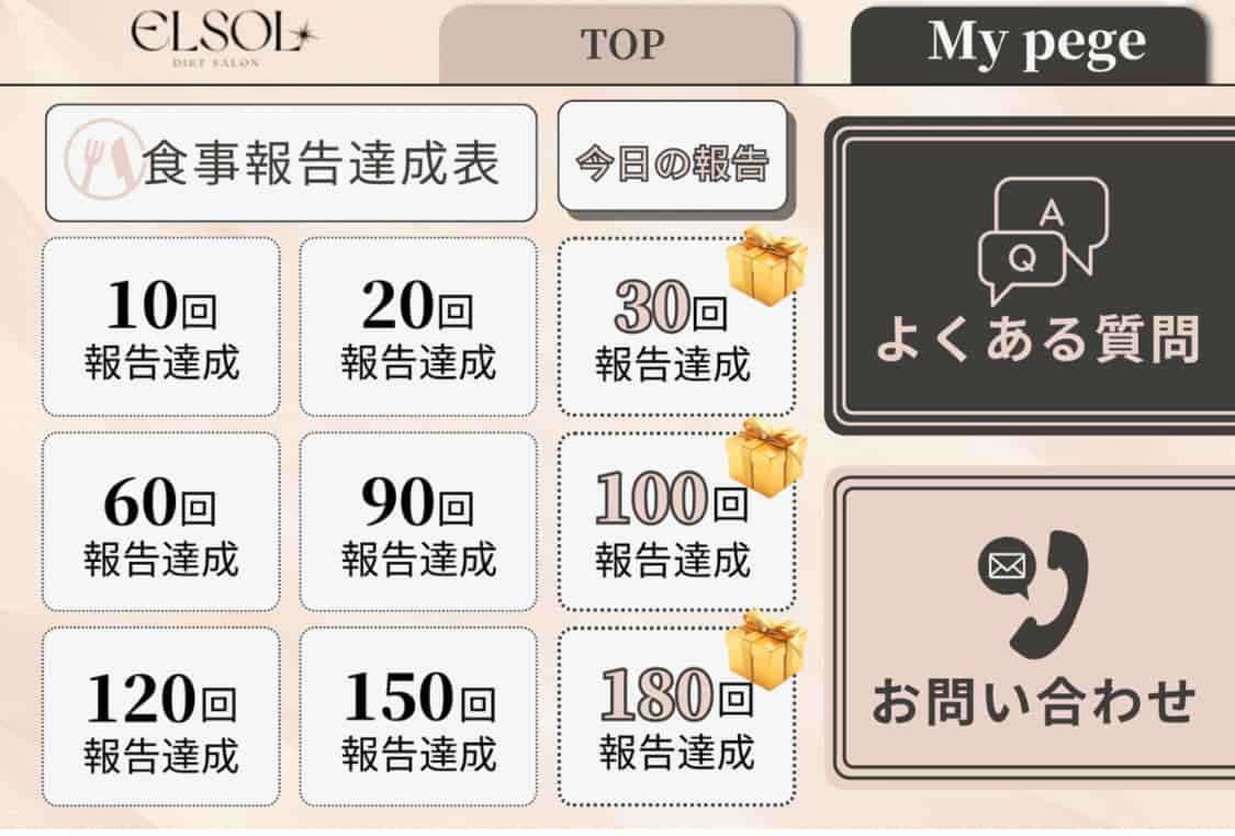 会員専用のリッチメニュー