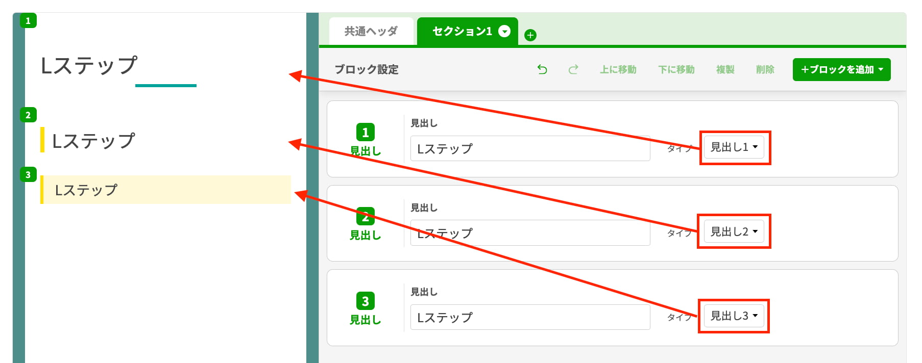 各見出しのイメージ