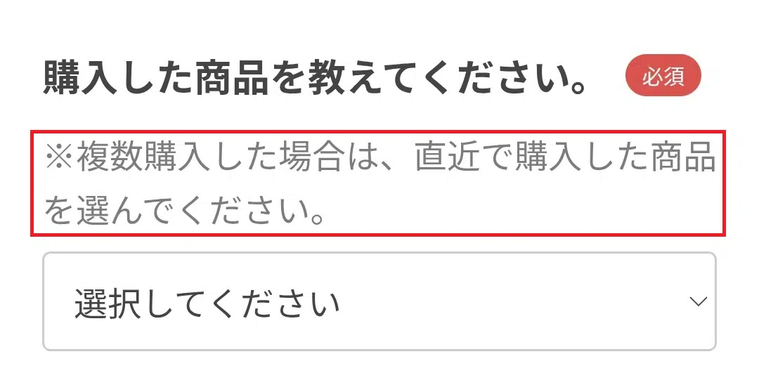 質問文と補足説明を分けた回答フォーム