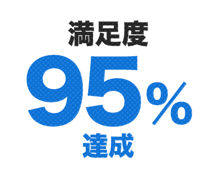 満足度95%達成